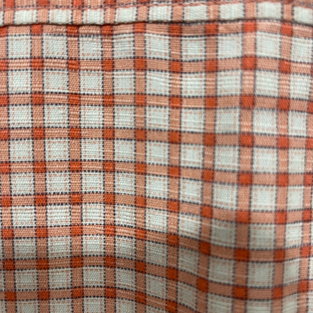 Tommy Bahama Orange Checkered Silk Button up Shirt XL - Picture 5 of 5
